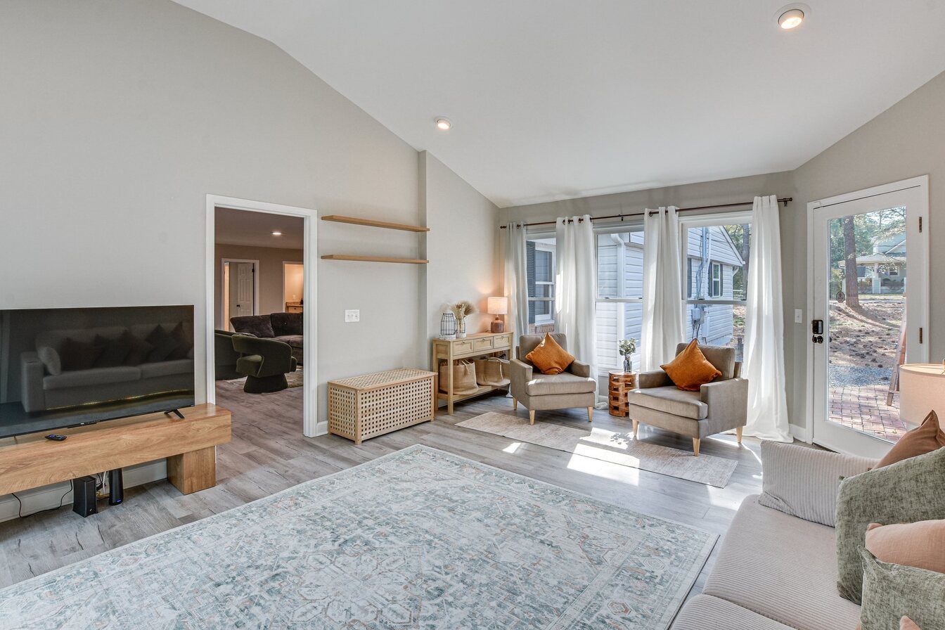 Bright living room at Stay and Play on May